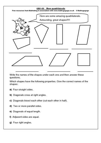 Quadrilateral Worksheets For 3rd Grade   Free Worksheets For Classifying Quadrilaterals Homeschool Math - Quadrilateral Worksheets For 3rd Grade