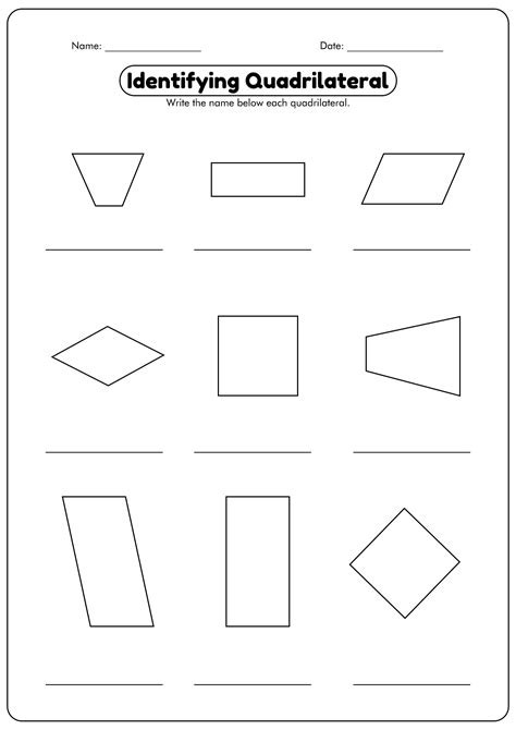 Quadrilateral Worksheets Quadrilaterals Worksheets 3rd Grade - Quadrilaterals Worksheets 3rd Grade