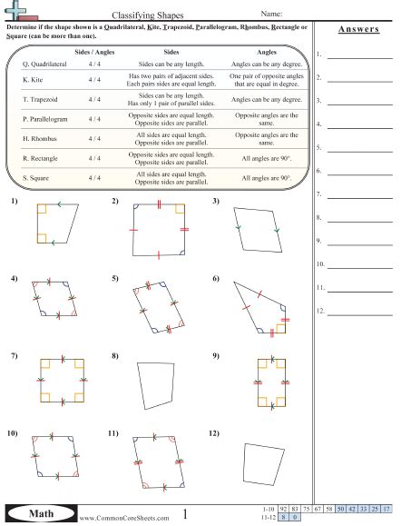 Quadrilaterals Solutions Examples Worksheets Games Songs Quadrilateral Worksheet Grade 4 - Quadrilateral Worksheet Grade 4
