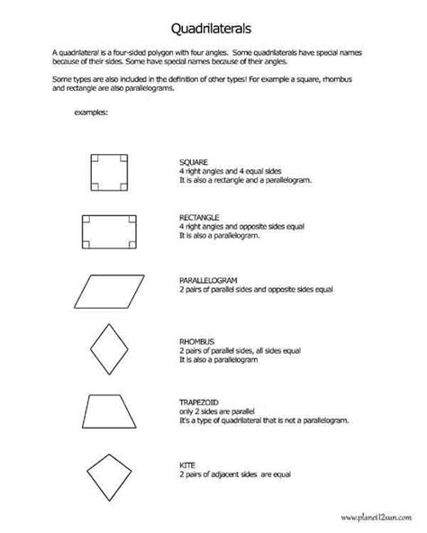 Quadrilaterals Types Of Polygons Genius777 Com Printables Types Of Polygons Worksheet - Types Of Polygons Worksheet