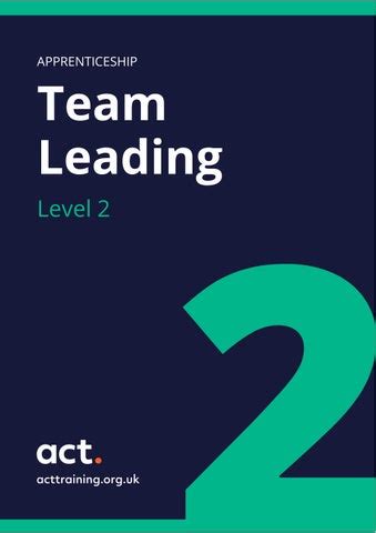 Read Qualification Factsheet Level 2 Team Leading 