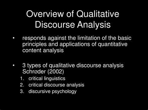 Qualitative Discourse Analysis In The Social Sciences