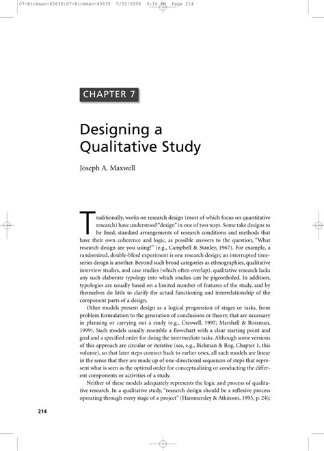 Qualitative Research Design An Interactive Approach Maxwell
