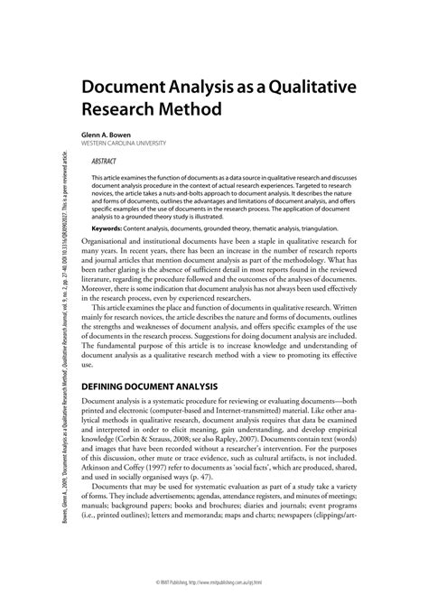 Read Online Qualitative Document Analysis Pdf 