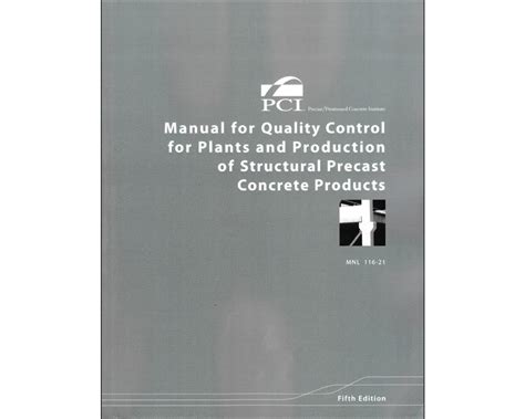 quality control manual for precast