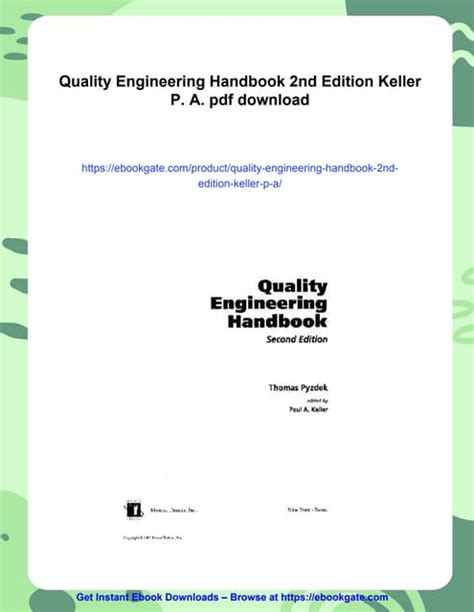 Quality Engineering Handbook Download