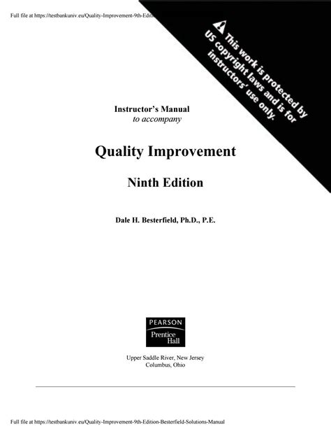Full Download Quality Improvement Ninth Edition Solutions 