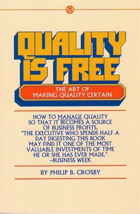 Read Online Quality Is Free The Art Of Making Quality Certain 
