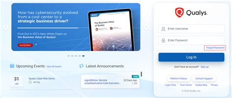 Qualys Forgot Username