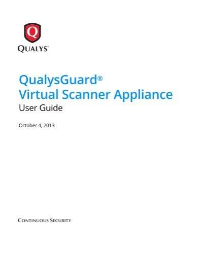 Full Download Qualysguard Scanner Appliance User Guide 