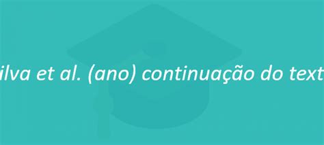 Quando Usar Et Al