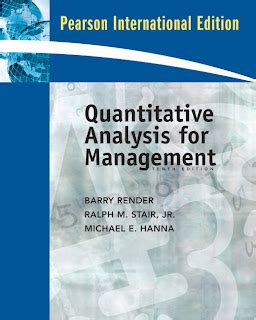 Quantitative Analysis For Management 10th Edition Solution Manual