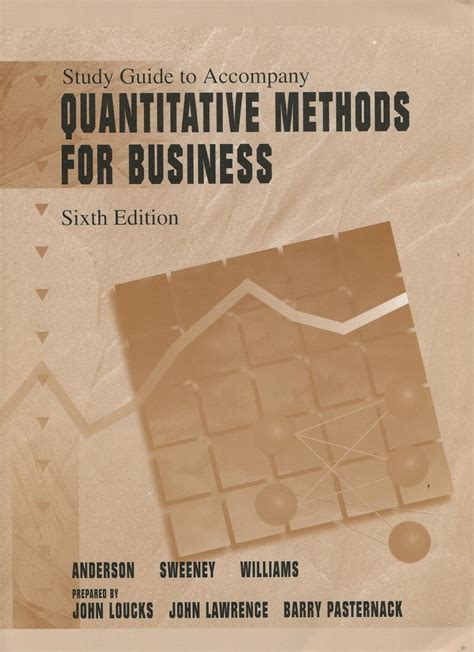 Quantitative Methods For Business Anderson Solutions Manual