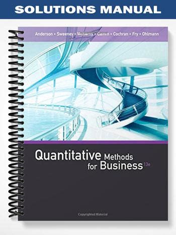 Quantitative Methods For Businesssolution Manual 11th Edition