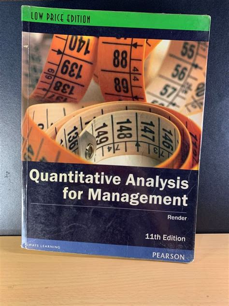 Read Quantitative Analysis For Management 11Th Edition 