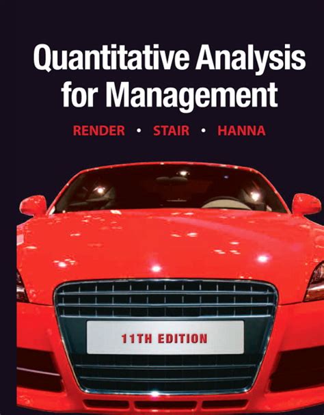 Download Quantitative Analysis For Management Render Solutions Manual 