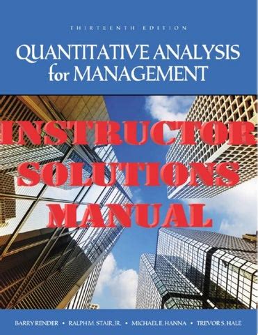 Full Download Quantitative Analysis Solutions Manual Render 