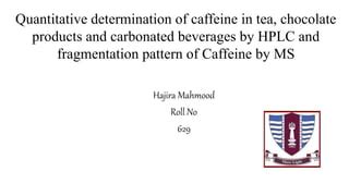 Full Download Quantitative Determination Of Caffeine In Carbonated 