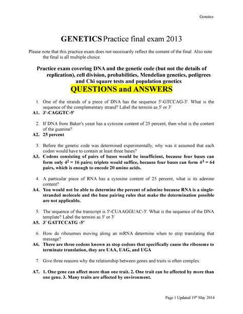 Read Online Quantitative Genetics Final Exam Questions And Answers 