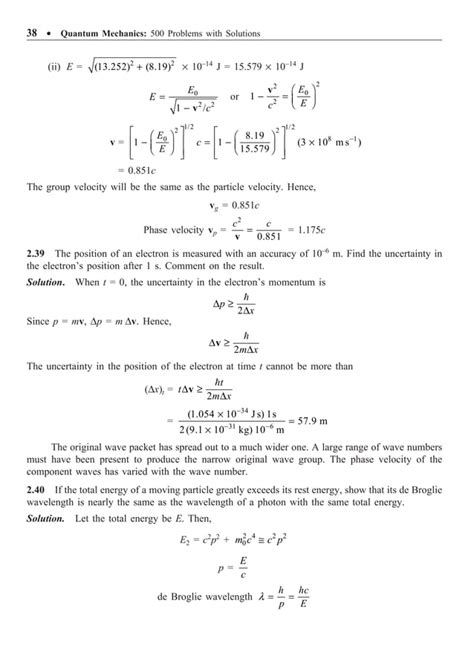 Quantum Mechanics 500 Problems With Solutions