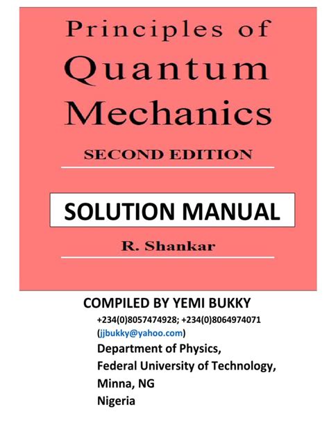 Download Quantum Mechanics Solution 