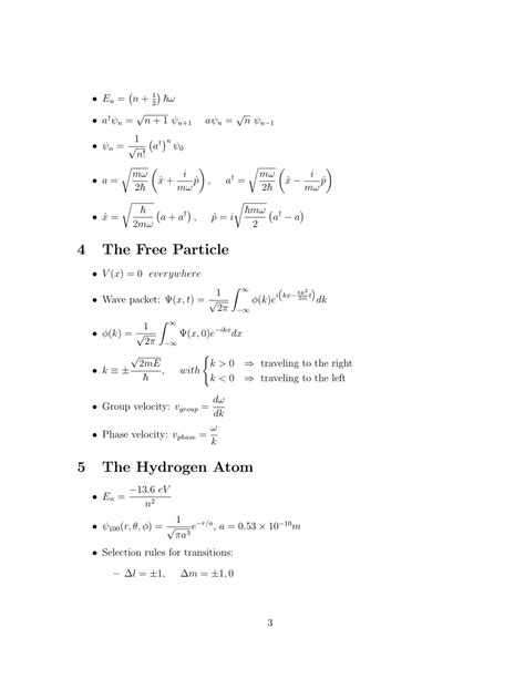 Read Quantum Mechanics Study Guide 