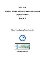 Download Quarterly Science Benchmark Assessment Answers Physical 