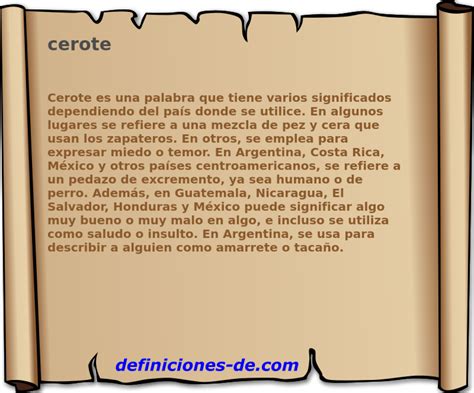 Que Es Cerote