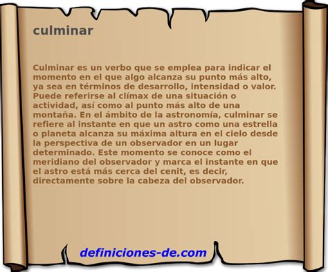 Que Es Culminar
