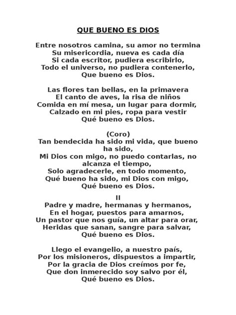Que Es Dios Letra