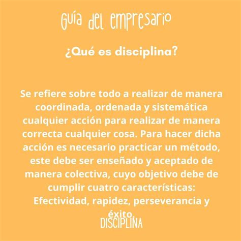Que Es Disciplina