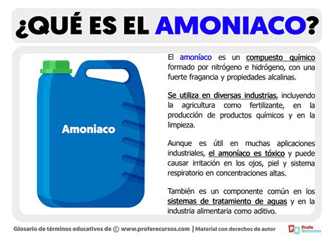 Que Es El Amoniaco