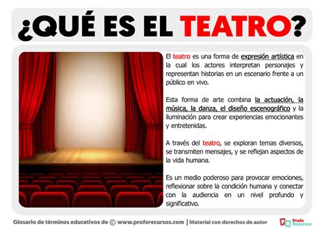 Que Es El Teatro