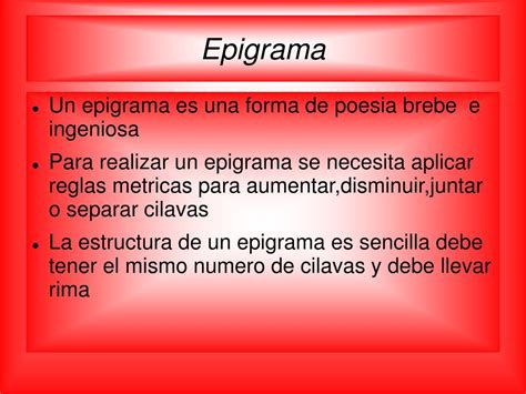Que Es Epigrama