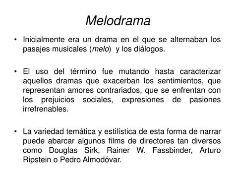 Que Es Melodrama