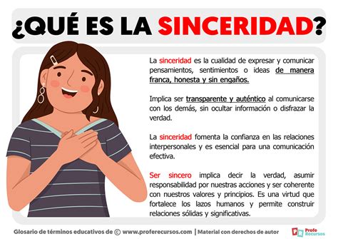 Que Es Sinceridad