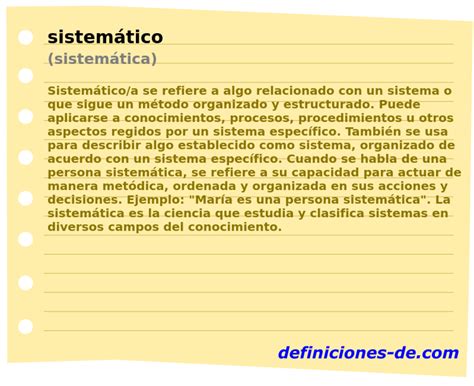 Que Es Sistematico