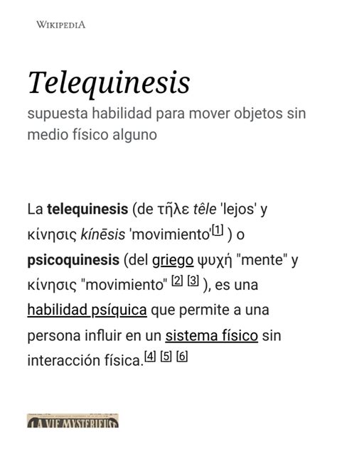 Que Es Telequinesis