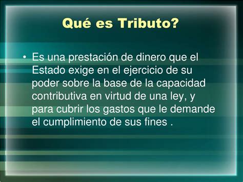 Que Es Tributo