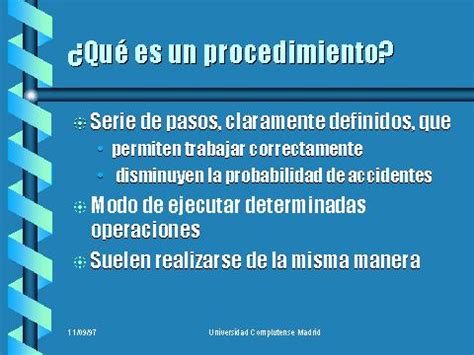 Que Es Un Procedimiento