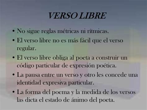 Que Es Un Verso Libre