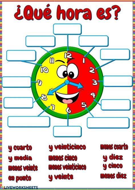 Que Hora Es Worksheet Answer Key   What X27 S The Time Qué Hora Es - Que Hora Es Worksheet Answer Key