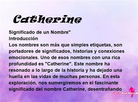 Que Significa Catherine
