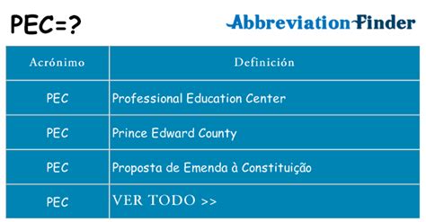 Que Significa Pec