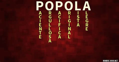 Que Significa Popola