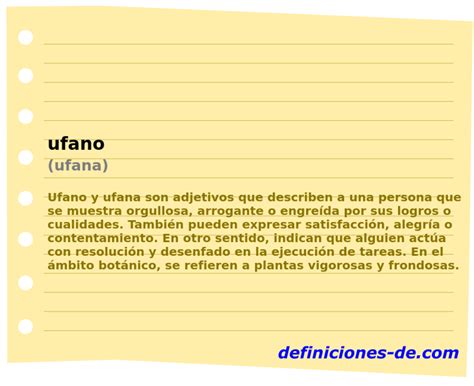 Que Significa Ufano