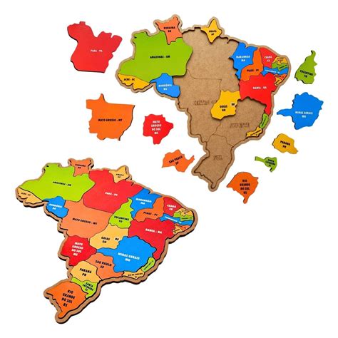 Quebra Cabeça Do Mapa Do Brasil