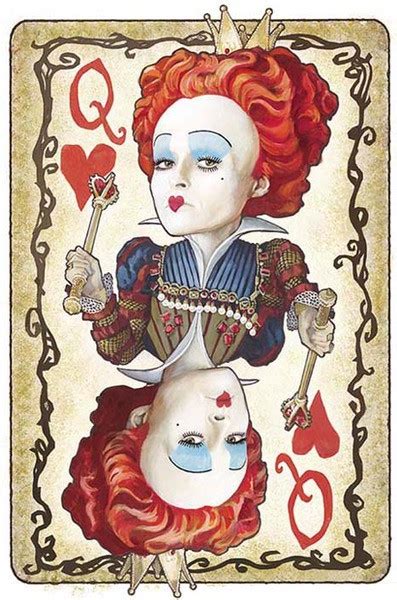 Queen Of Hearts Playing Card Alice In Wonderland