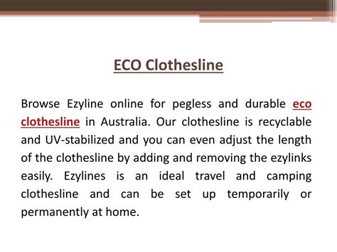 Querying The Eco Clothesline Database