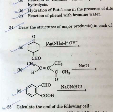 Question Jon Draw The Major Organic Product